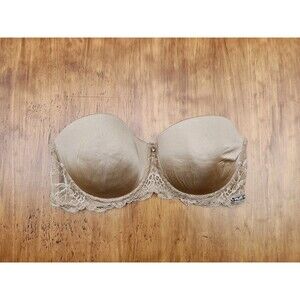 Montelle Intimates size 30D Nude Lace Strapless Bra